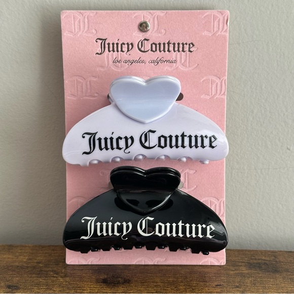 NWT Juicy Couture Purple Black Heart Large Hair Claw Clip Cute Accessories - Picture 1 of 1